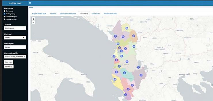 Albanian Judical Map App
