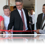 Ribbon cutting ceremony at new legal aid center in Cholpon-Ata