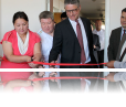 Ribbon cutting ceremony at new legal aid center in Cholpon-Ata