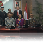 CIABOC, KPK, and EWMI participants gather on April 1, 2019 at KPK’s headquarters in Jakarta.