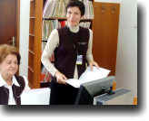 Registry clerks at CC Zenica in their new remodeled environment